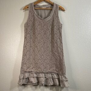 La Fee Maraboutee Lace overlay Drop Waist Ruffle coquette y2k Dress EU38/US S